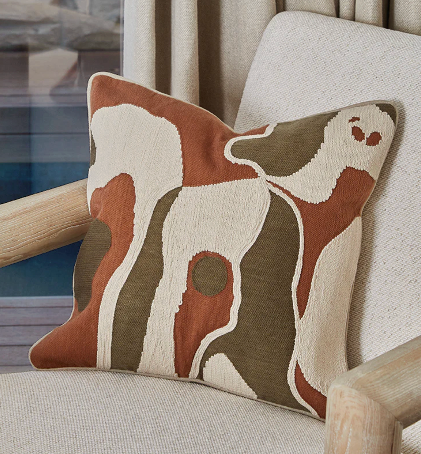 Nyla Cushion 50x50 Ochre & Green Multi