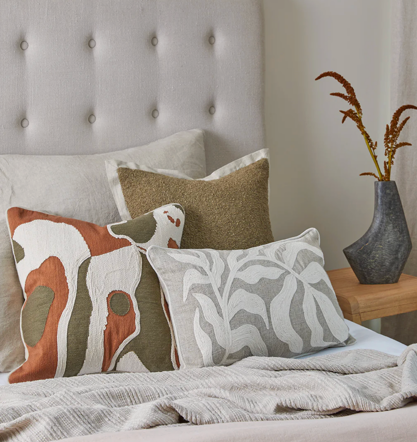 Aurelia Cushion 35x55cm Ivory Multi