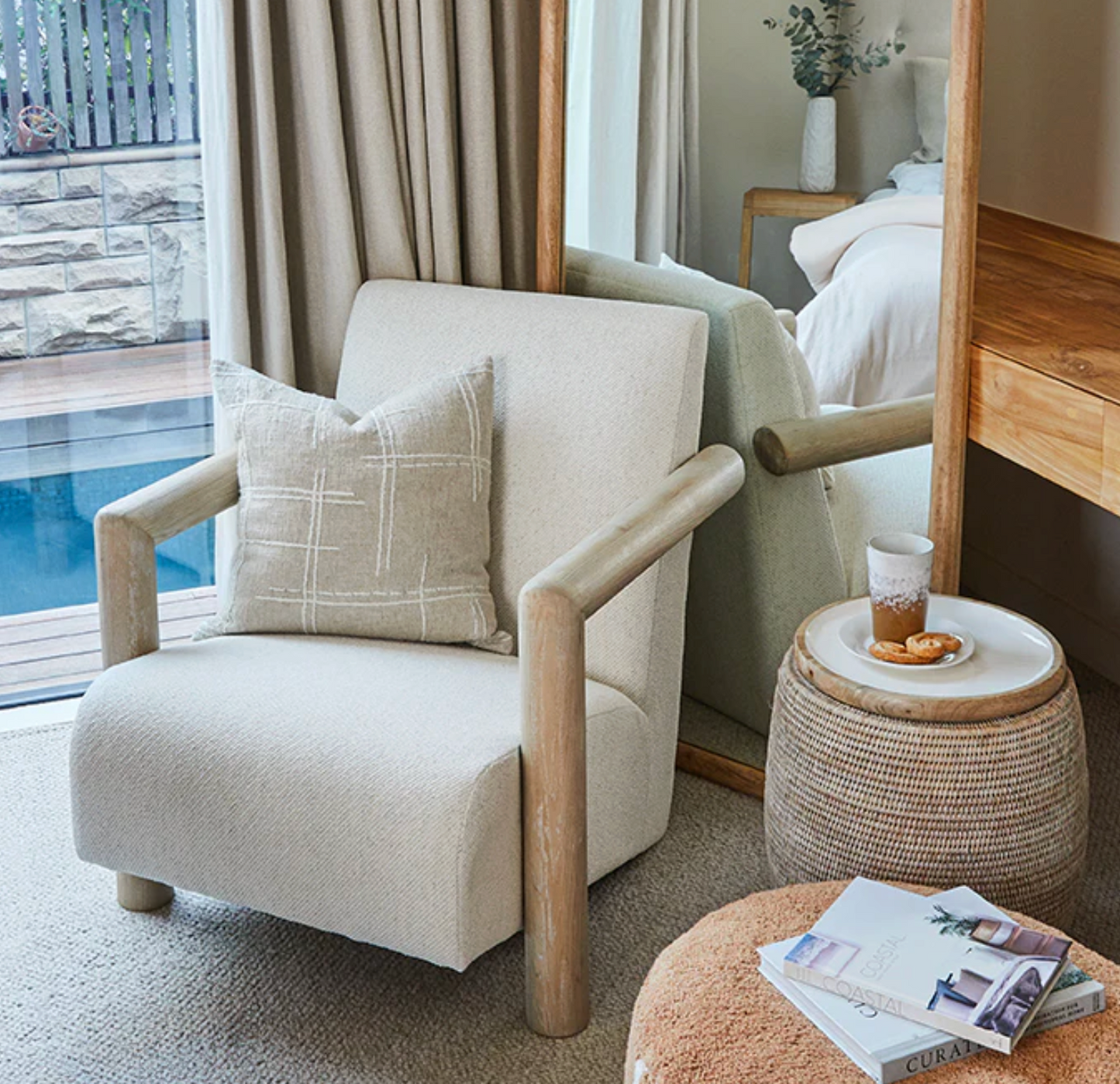 Seraphina Cushion 50x50cm Ivory