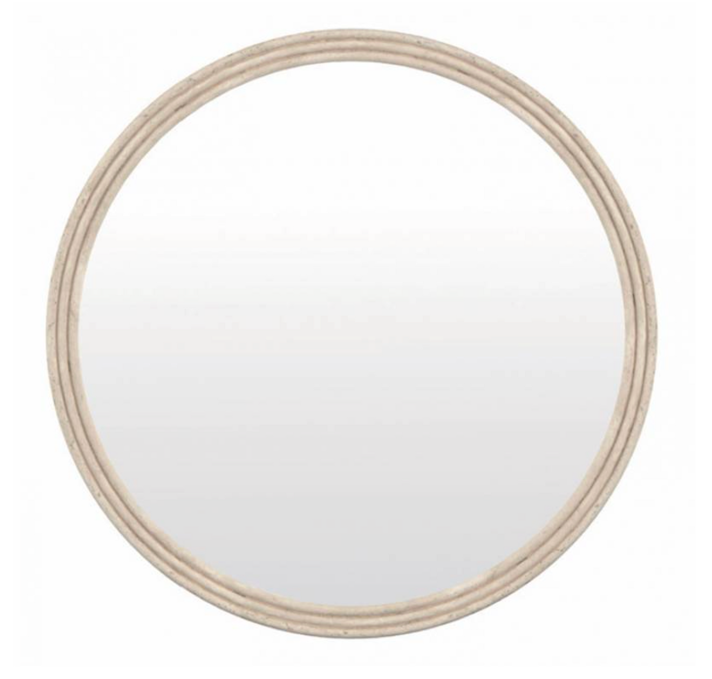 TRAVERTINE LOOK ROUND MIRROR