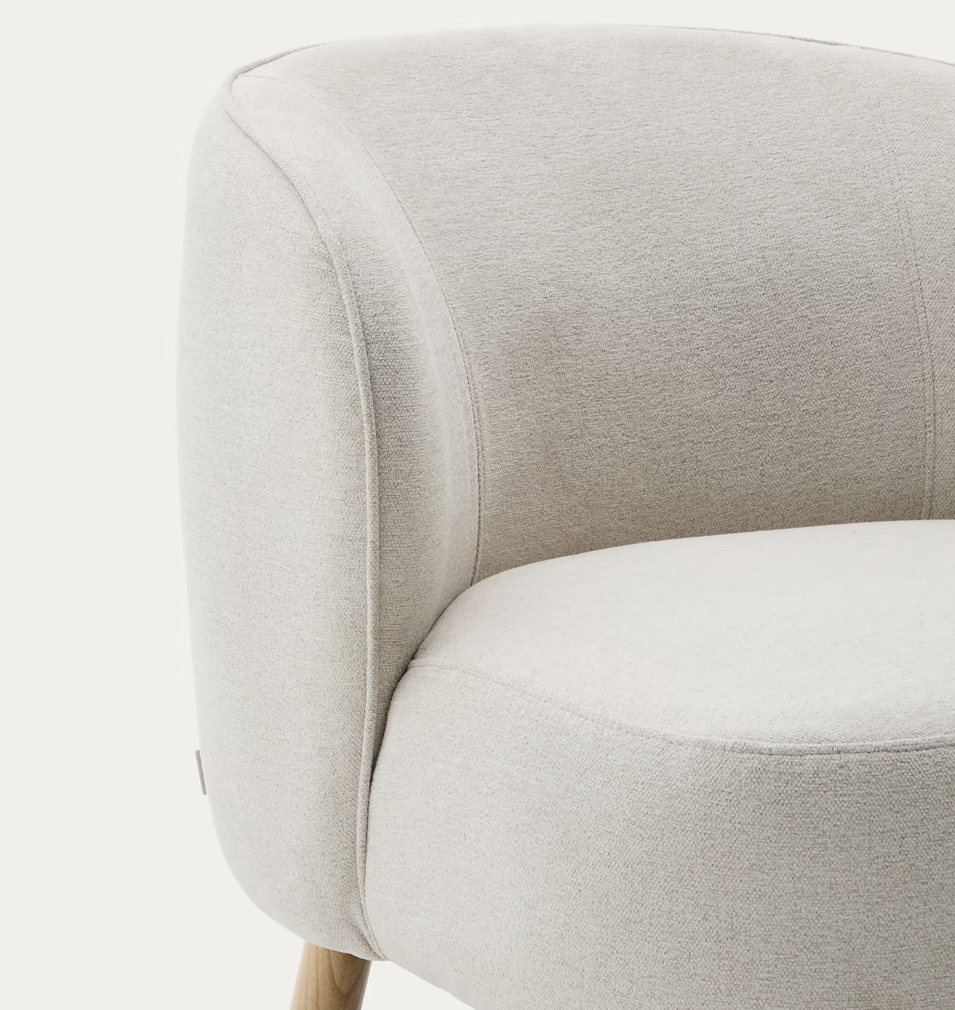 Beige Chenille Armchair