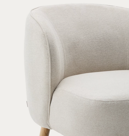 Beige Chenille Armchair