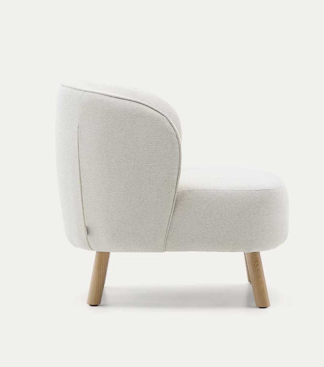 Beige Chenille Armchair