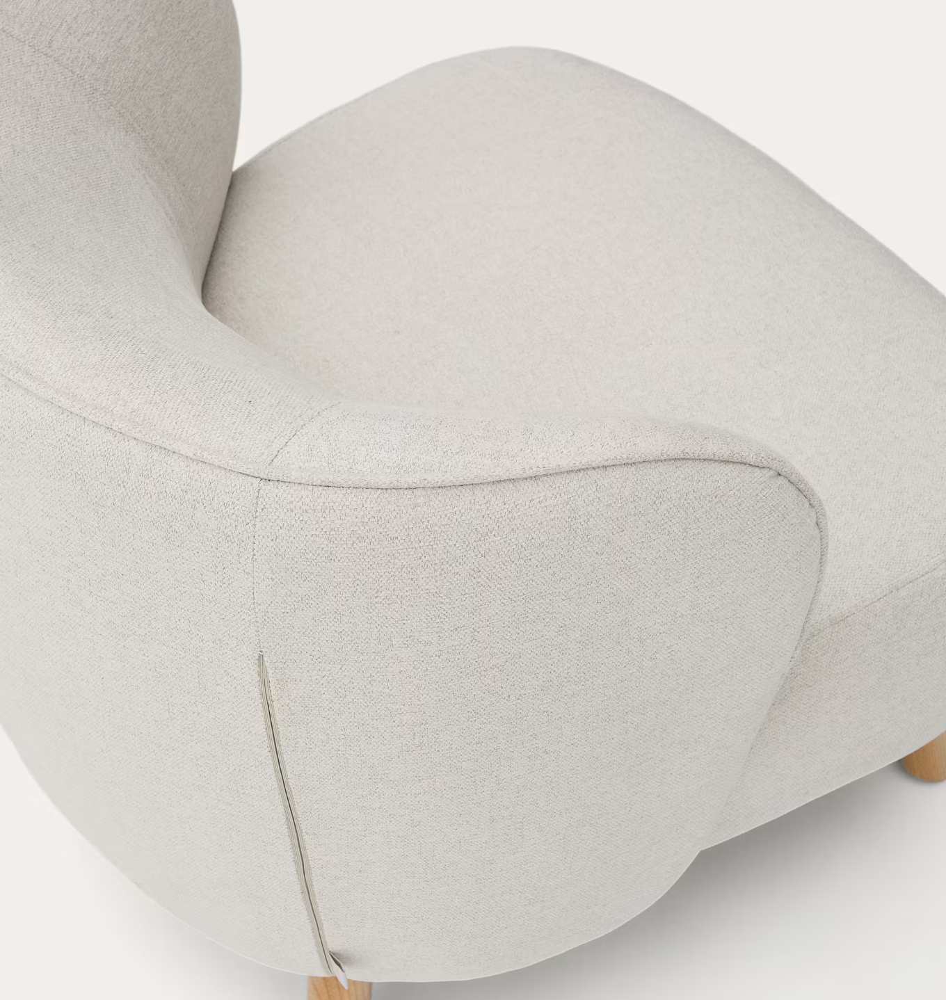 Beige Chenille Armchair