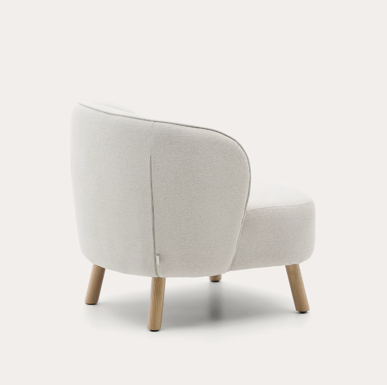 Beige Chenille Armchair