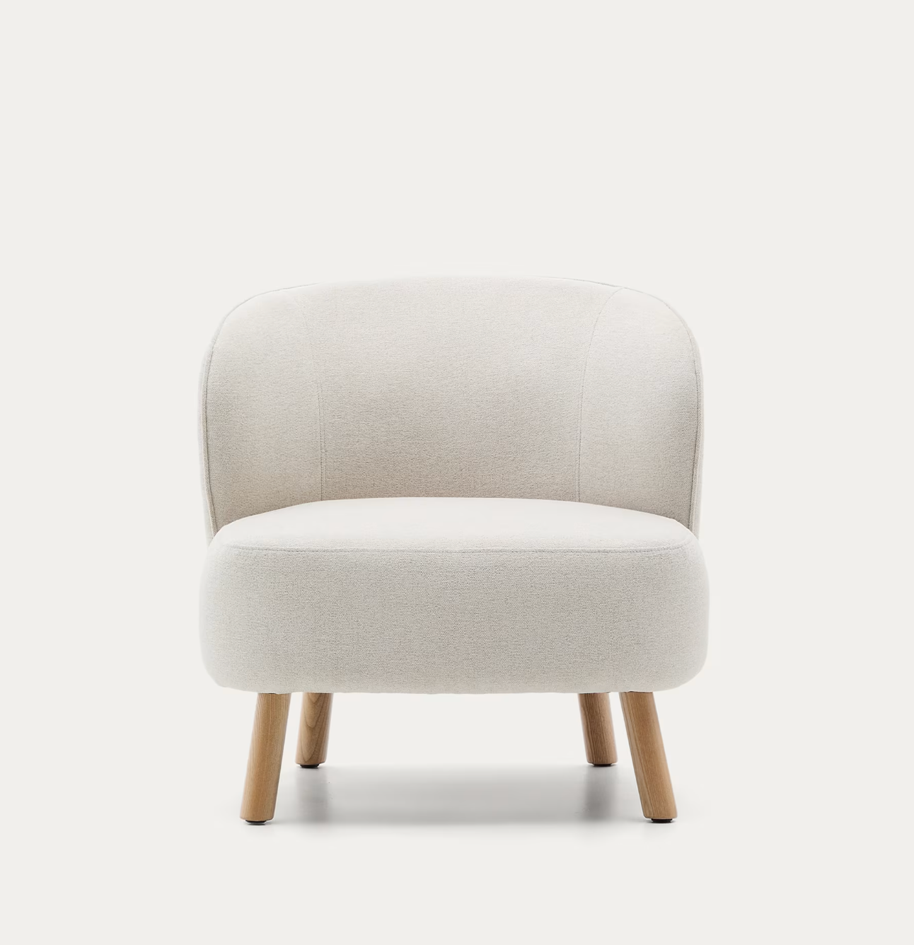 Beige Chenille Armchair