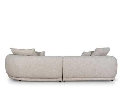 Pale Beige with Rounded Chaise