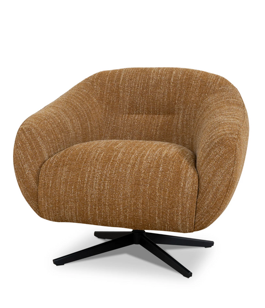 Ginger Brown Swivel Armchair