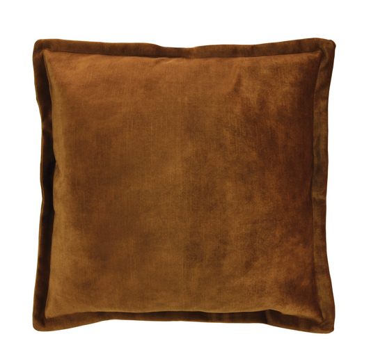 Essential Plush Velvet Cushion - Rust