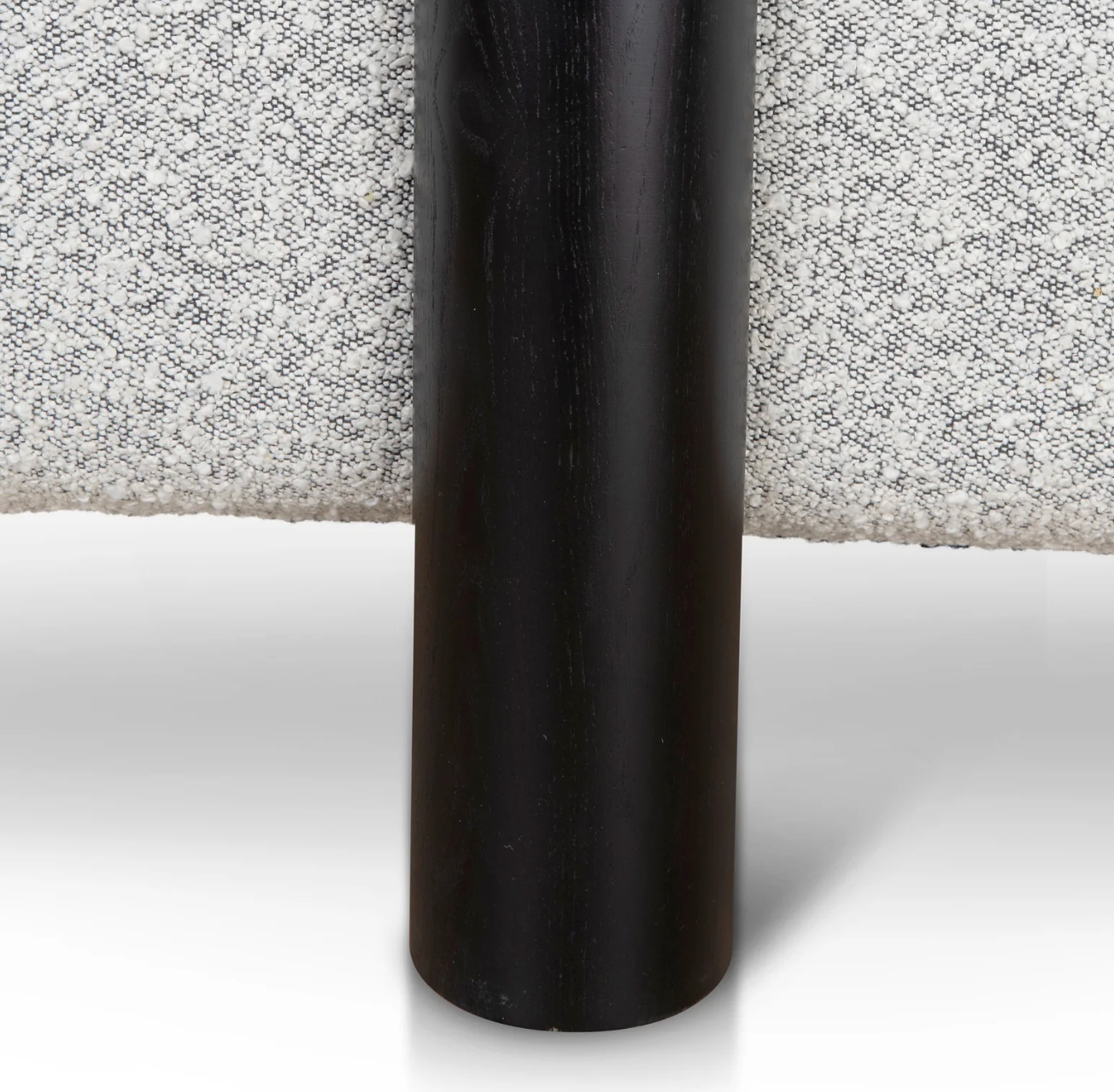 3-legged Contemporary Armchair - Charcoal White Boucle