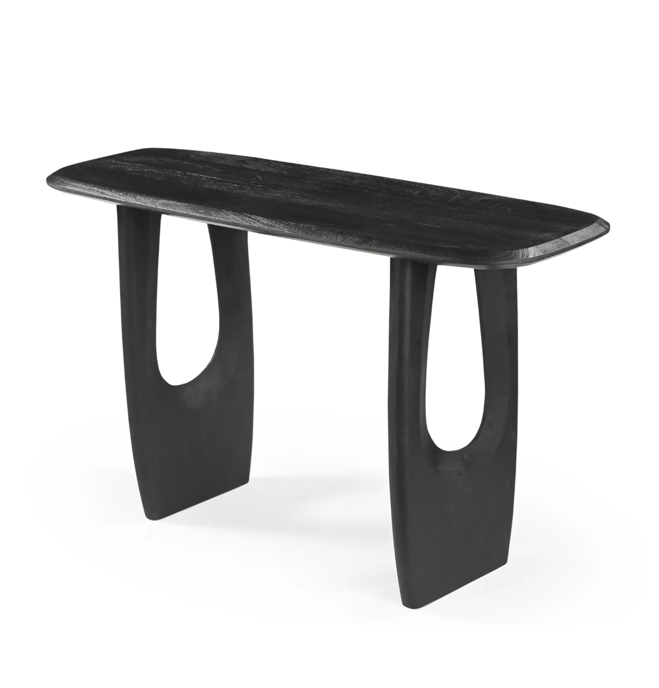 U-Shaped Legs Console Table - Full Black