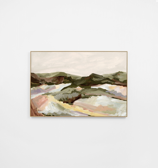 Mountainscape View Pastel Canvas