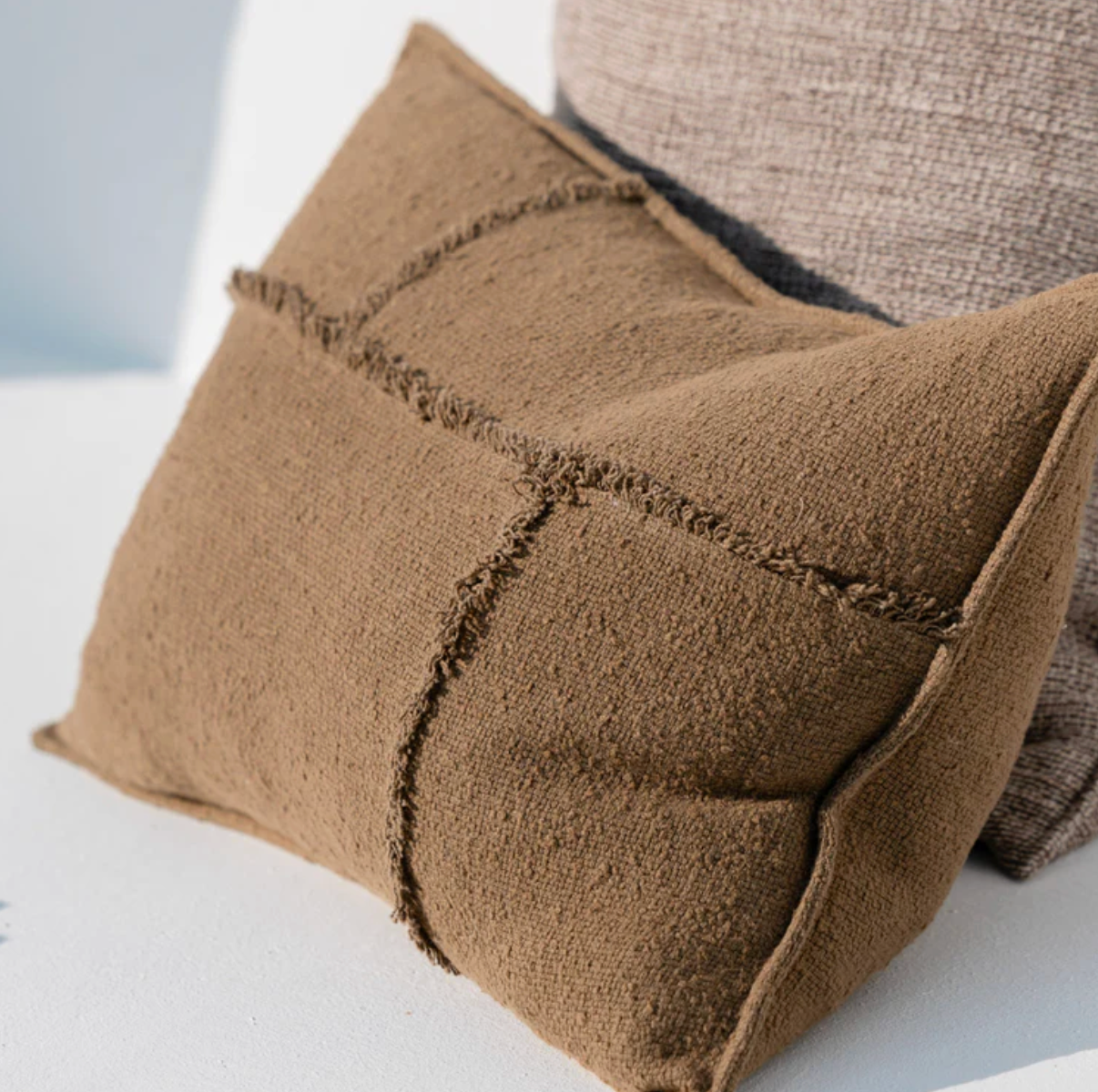 Moss Green Geometric Cushion