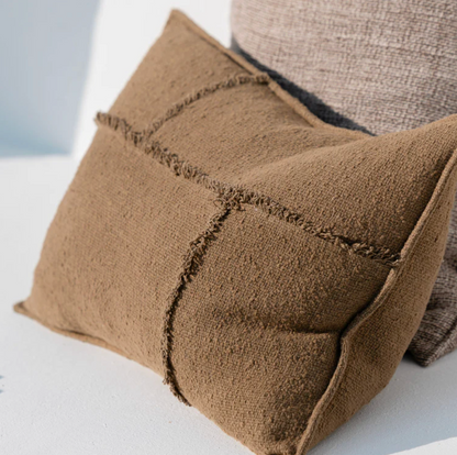 Moss Green Geometric Cushion