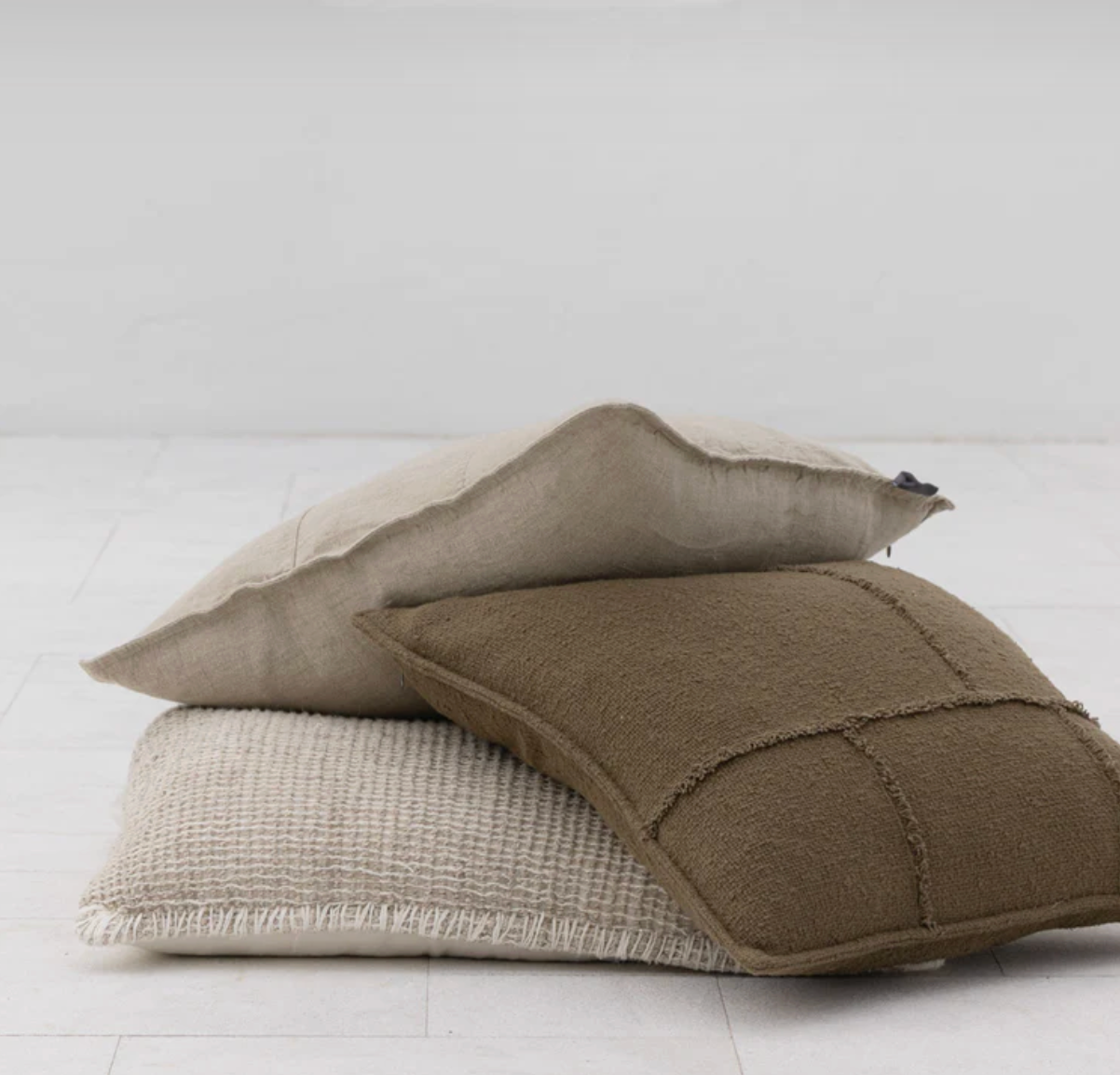 Moss Green Geometric Cushion