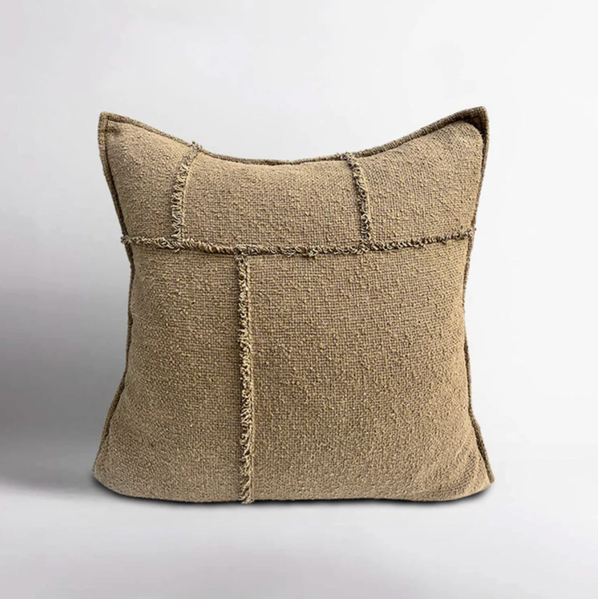 Moss Green Geometric Cushion