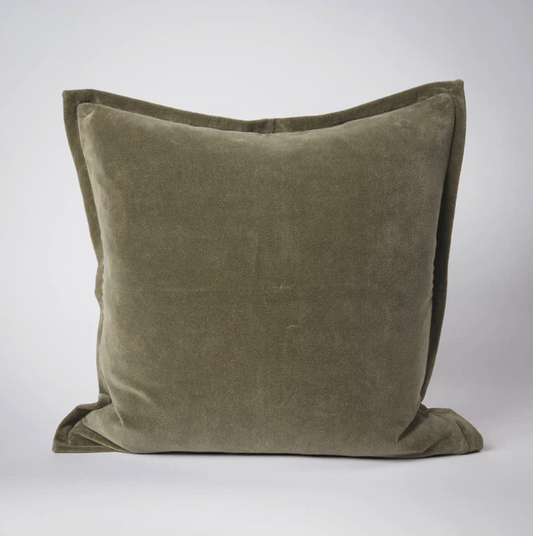 Olive Velvet Cushion
