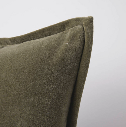 Olive Velvet Cushion