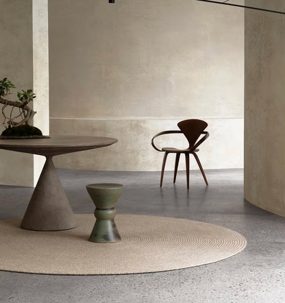 Braid Round Rug - Mushroom