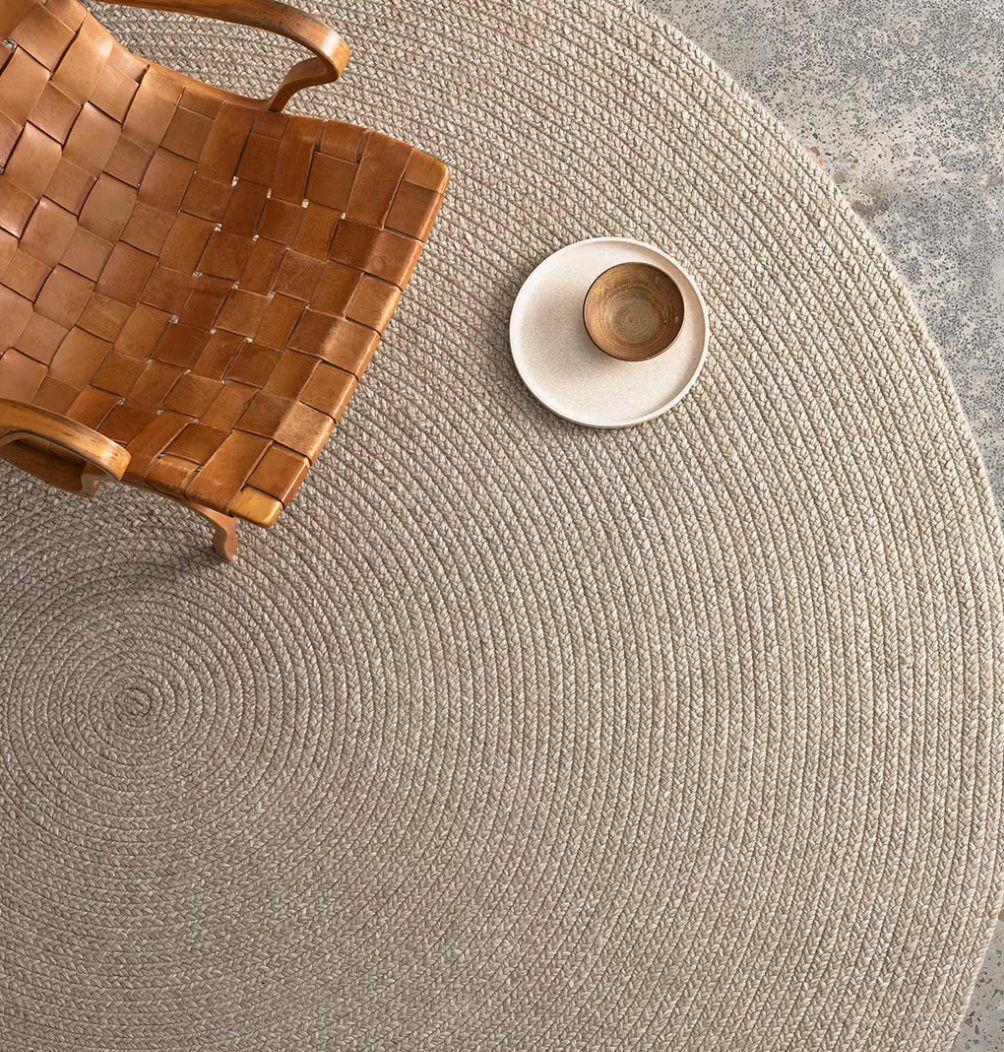 Braid Round Rug - Mushroom
