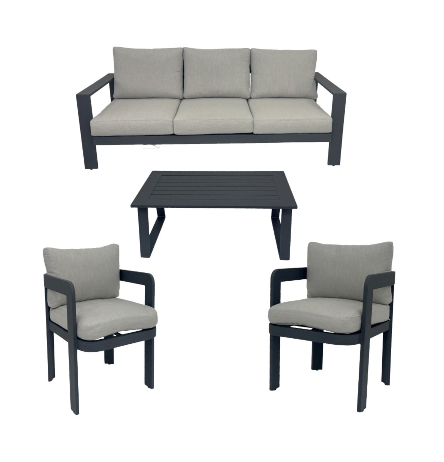 Dark Grey 4 Piece Outdoor Lounge