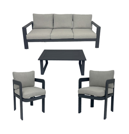 Dark Grey 4 Piece Outdoor Lounge