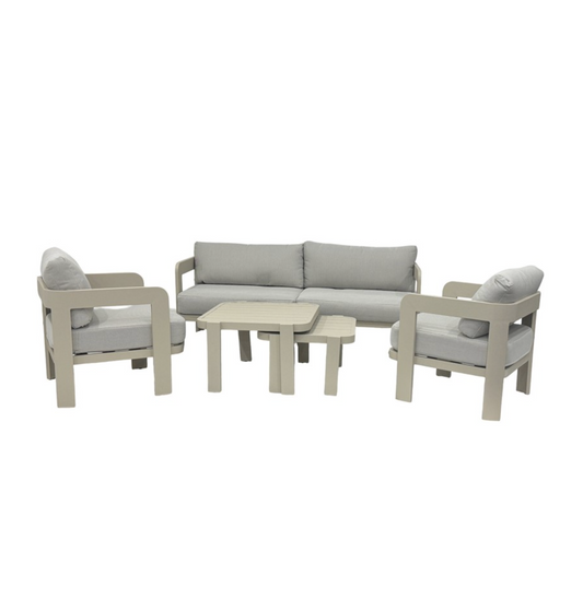 Beige 5 Piece Outdoor Lounge