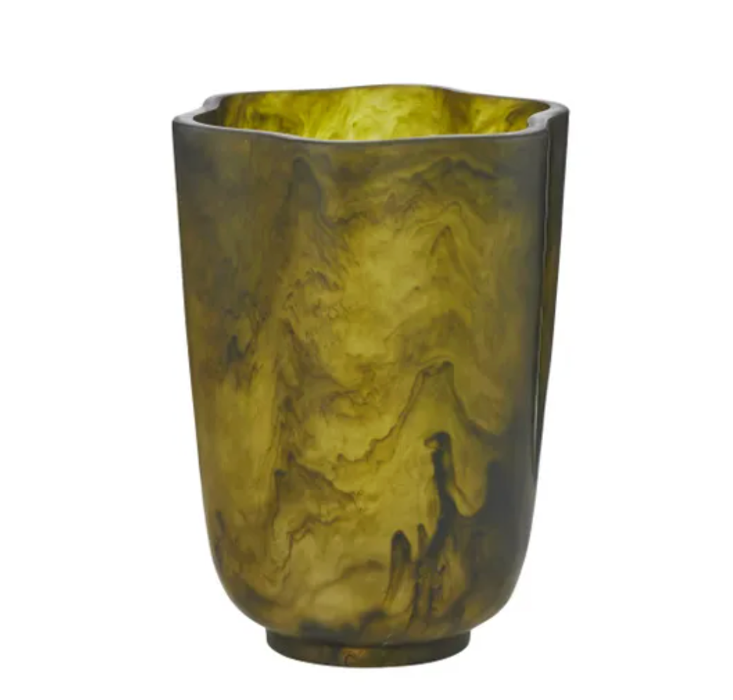 Riley Resin Vase 18x24cm Pesto