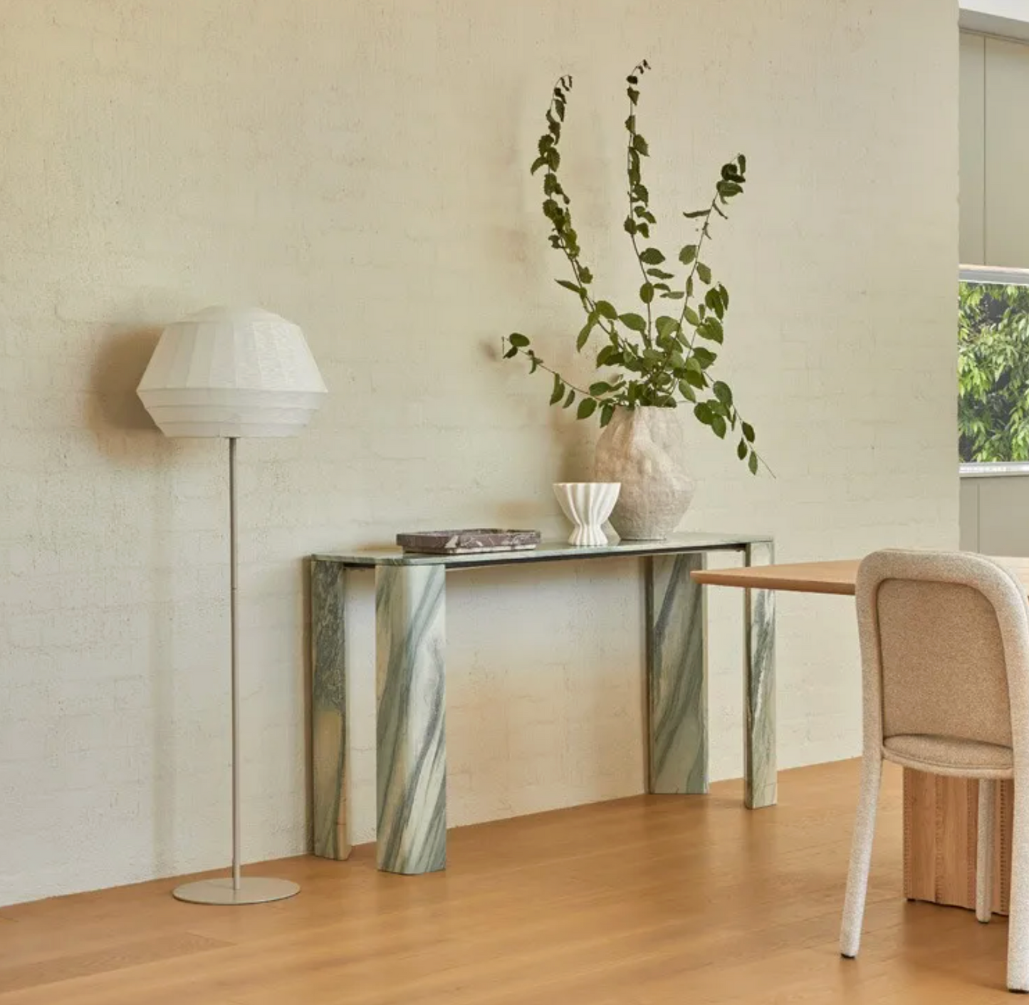 Marble Slab Console Table