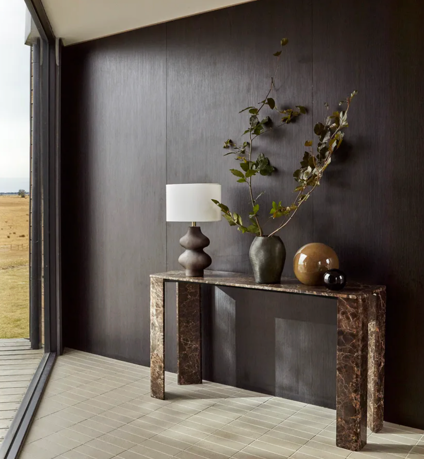 Marble Slab Console Table