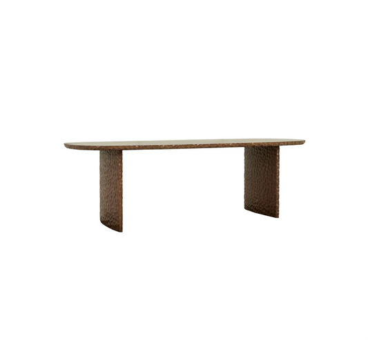 Mocha Oak Carved Dining Table