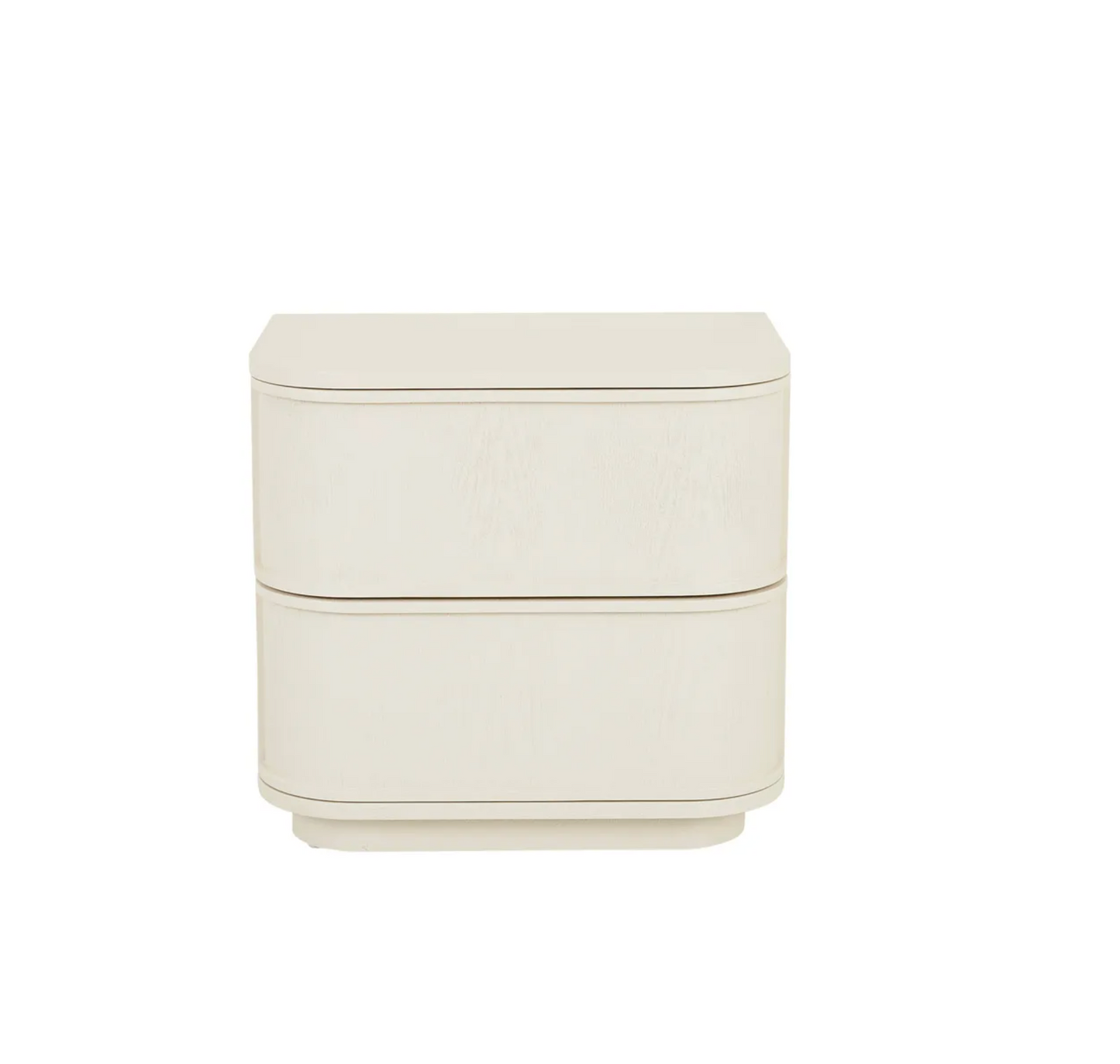 Miller 2 Drawer Bedside Table - Porcelain