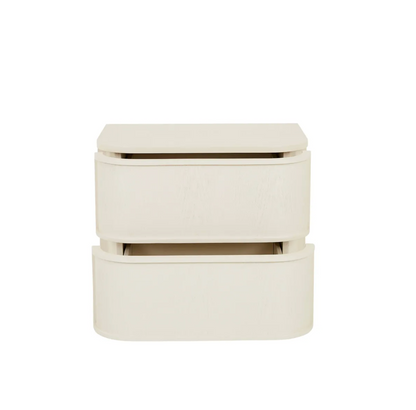 Miller 2 Drawer Bedside Table - Porcelain