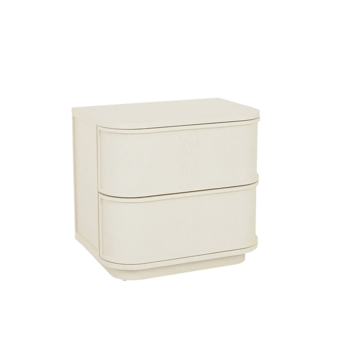 Miller 2 Drawer Bedside Table - Porcelain