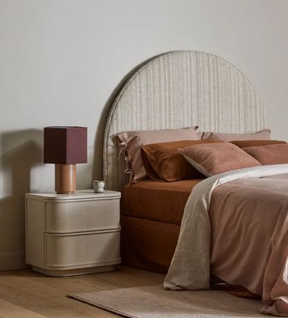 Miller 2 Drawer Bedside Table - Porcelain