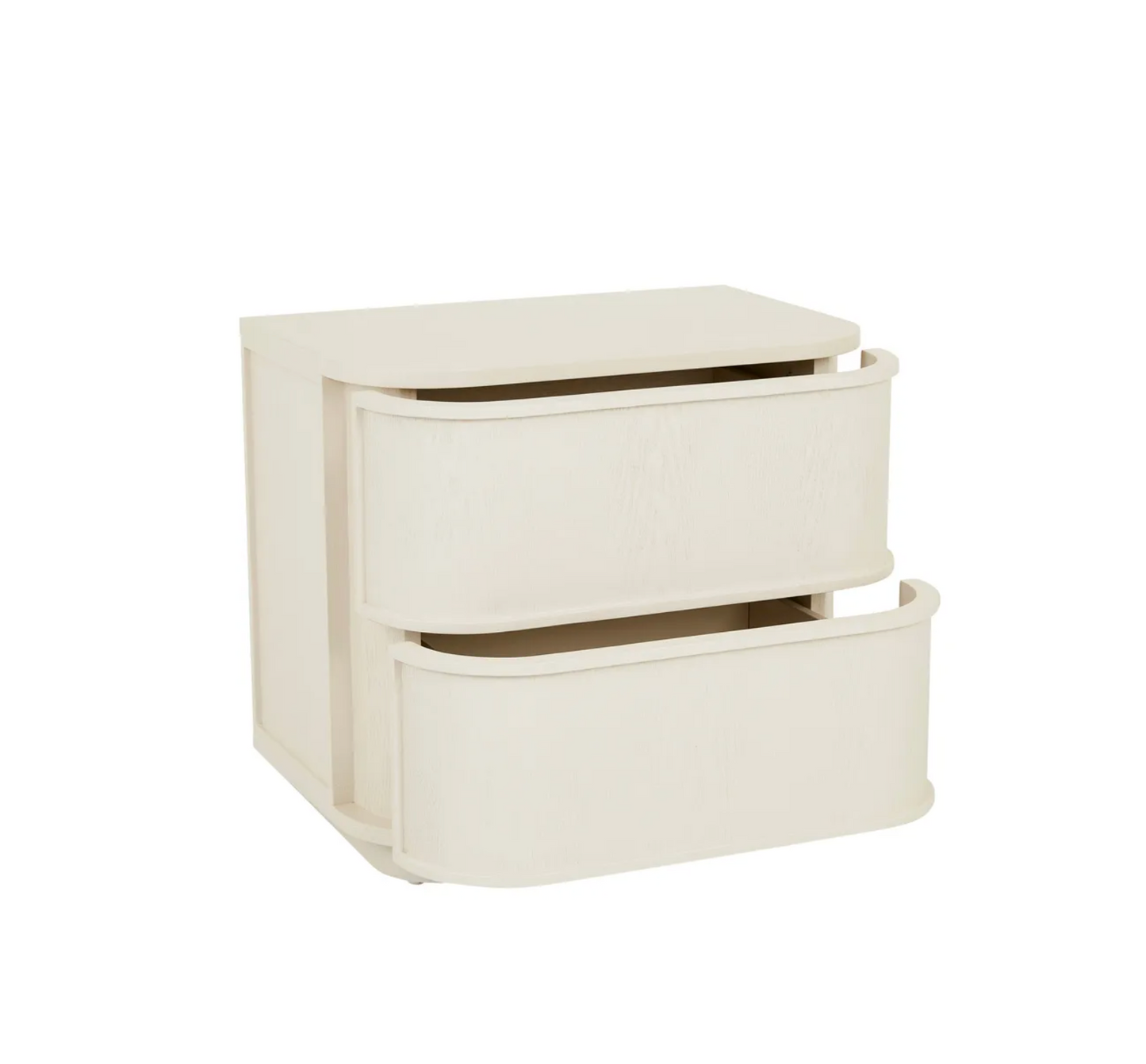 Miller 2 Drawer Bedside Table - Porcelain