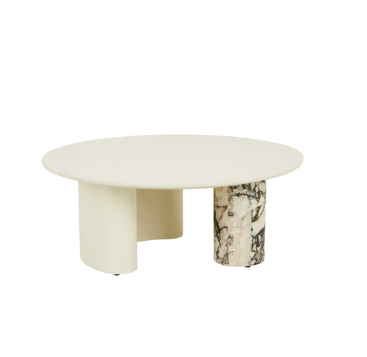 Crescent Base Round Coffee Table