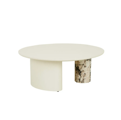 Crescent Base Round Coffee Table