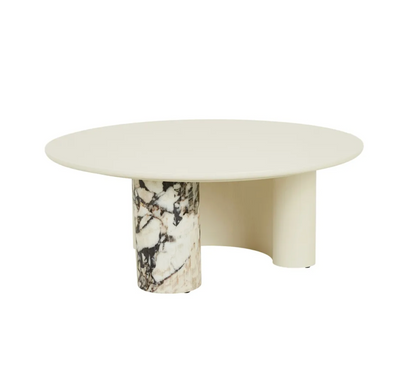 Crescent Base Round Coffee Table