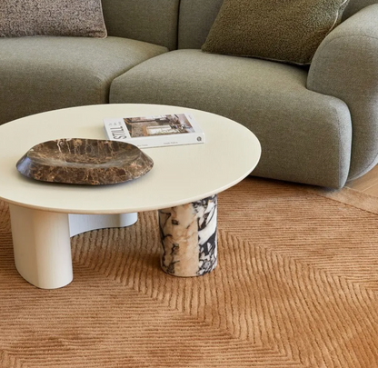 Crescent Base Round Coffee Table