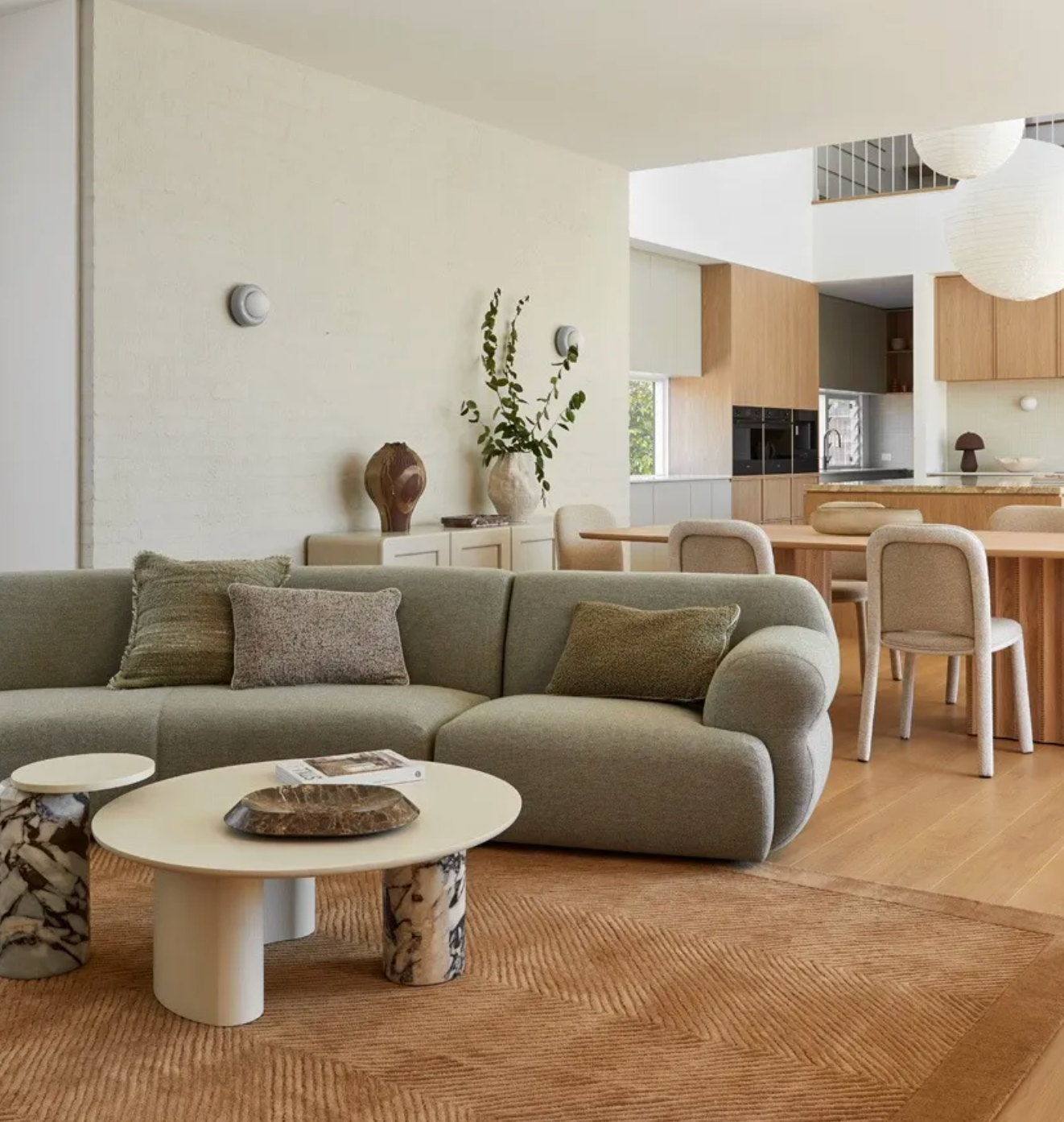Crescent Base Round Coffee Table