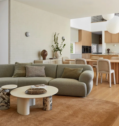 Crescent Base Round Coffee Table