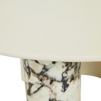 Crescent Base Round Coffee Table