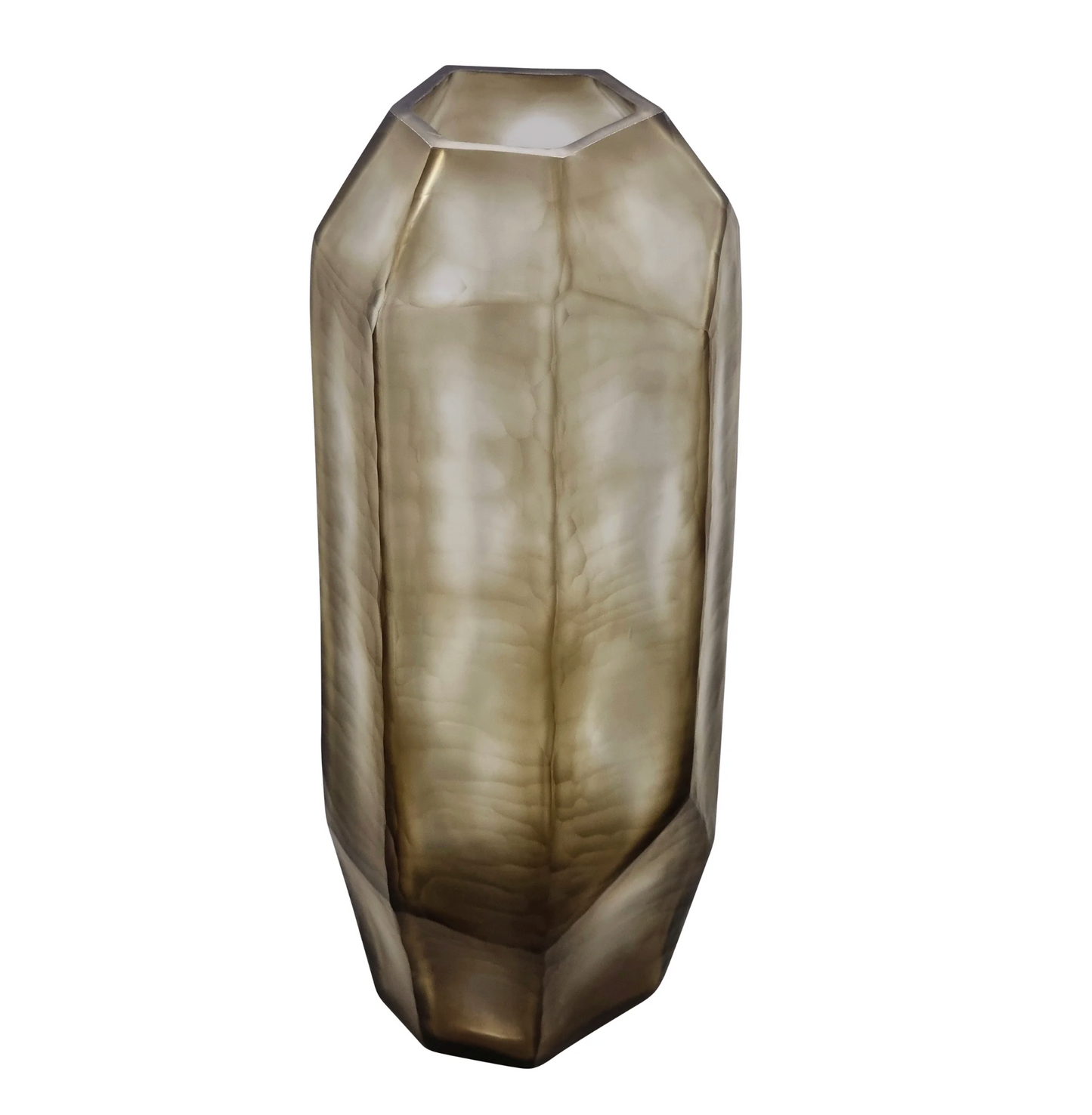 Sebastian Tall Glass Vase 17x42cm Smoke