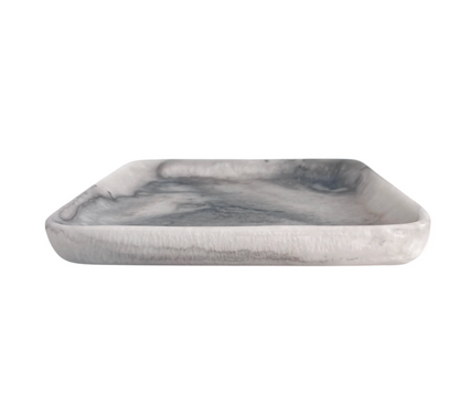 Orion Set of 2 Square Trays 20x20x2.5cm Grey Stone Matt