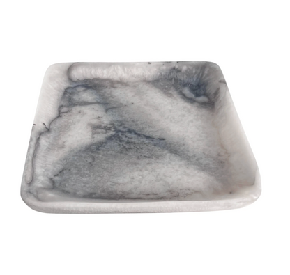 Orion Set of 2 Square Trays 20x20x2.5cm Grey Stone Matt