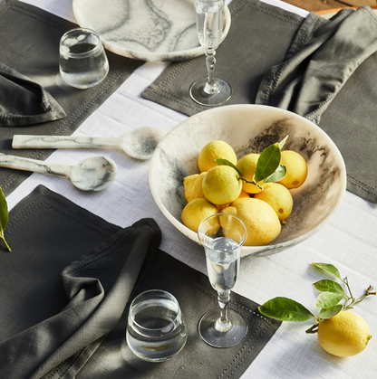 Orion Salad Server Pair 27x8x2cm Grey Stone Matt