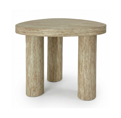 Nikki Travertine Side Table