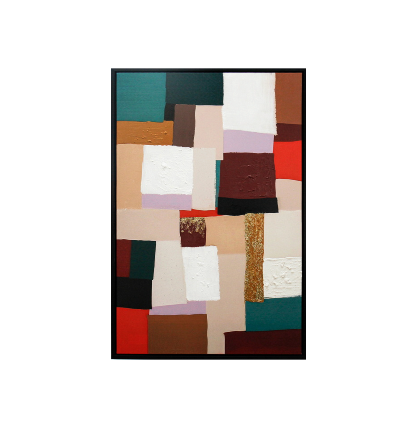 Retro Geometry Abstract Canvas Artwork