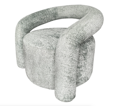 Velvet Boucle Occasional Chair - Sage